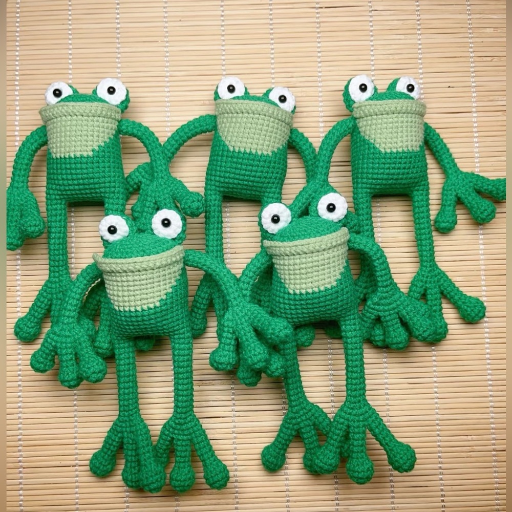 Handmade with love: Cute Crochet Green Frog Plush Toy and Keychain